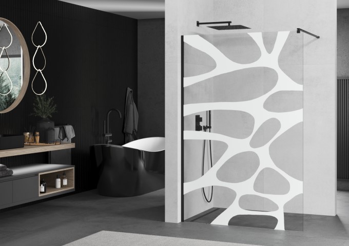 Stikla priekškars brīvstāvoši